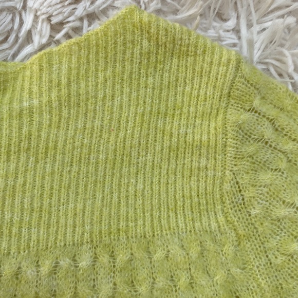 🎉HP🎉 Loft Boatneck Knit Sweater 💗 Lime Yellow - Picture 7 of 13